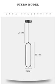 Luna Lighting Piero Model Siyah Renk Metal Salon Mutfak Oturma Yatak Odası Modern Led Sarkıt Avize - 4