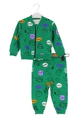 Erkek Bebek Takım Fermuarlı Üç Parçalı Snoopy Baskılı - 1