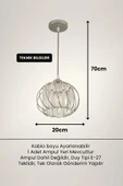 Luna Lighting Quattro Model Krom Renk Kristal Taşlı Metal Salon Koridor Çocuk Mutfak Odası Sarkıt Avize - 3