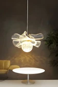 Luna Lighting Kleopatra Model Gold Kaplama 3renk Metal Salon Mutfak Oturma Yatak Odası Modern Led Sarkıt Avize - 7