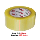 Koli Bandı 45 mm x 100 Mt Şeffaf Güçlü Yapışkanlı Kopmayan Bant - 2