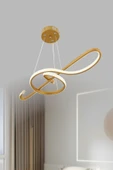 Luna Lighting Melodi Model Gold Renk Metal Salon Mutfak Oturma Yatak Odası Modern Led Sarkıt Avize - 1