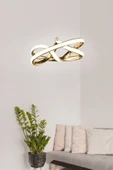 Luna Lighting Vino Riserva Model Gold Kaplama Metal Salon Mutfak Oturma Yatak Odası Modern Led Sarkıt Avize - 4