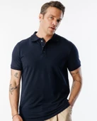 Erkek 2'li Çekmeyen Pamuklu Kumaş Regular Fit Standart Kesim Polo Yaka Tişört POLOYAKA-T-SHIRT2 - 5