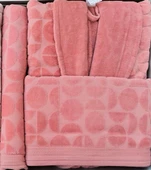 Özdilek Circular Aile Bornoz Seti Kiremit Bej thumbnail 3