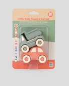 Sevimli Minik Taşıtlar Kamyon ve Araba-Somon-Petrol Yeşili thumbnail 10