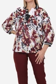 Kadın Leopar Desenli Bluz FRN1106 - 8