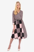 Kadın Desenli Midi Elbise FRN3019 - 9