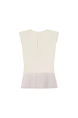 Kadın Inci Düğme Detaylı Peplum Bluz FRN1102 - 12