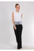 Kadın Inci Düğme Detaylı Peplum Bluz FRN1102 - 9