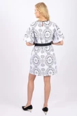 Kadın Brode Desenli Kısa Elbise FRN3050 - 6