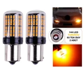 2 Adet 144 Led Turuncu Renk 93 Tip Tek Duy Stop Ampulü thumbnail 1