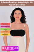 Vücut Şekillendirici Toparlayıcı Sıkılaştırıcı 2 Beden İncelten Askılı Gögüs Altı Ağraflı Bel Korse thumbnail 1