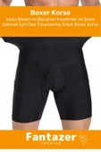 Özel Üretim Fit Görünüm Sağlayan Inceltici Rahat Atlet Ve Boxer Inceltici Erkek Korse 2'li Set - 4