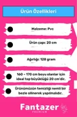 Deluxe Serisi Dayanıklı Yüksek Kalite Mini Gymball 20cm Pembe Pilates Topu Şişirme Pompa - 3