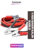 Özel Çantalı %100 Bakır Kalın Kablo 1200 Amper Güçlü Oto Akü Takviye Hızlı Şarj Kablosu 2 Metre - 2