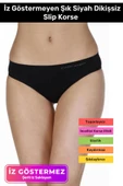 Yeni Sezon İnceltici Sıkılaştırıcı Toparlayıcı İz Göstermeyen Düşük Bel Siyah Dikişsiz Slip Korse thumbnail 1