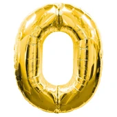 0 Rakamlı Folyo Balon Gold Renk  40 inç - 1