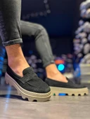 Knack Yüksek Taban Klasik Ayakkabı 779 Siyah Süet - 4