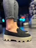 Knack Yüksek Taban Klasik Ayakkabı 779 Siyah Süet - 1