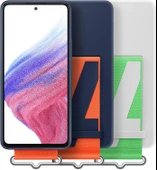 Samsung Galaxy A53 5G Kordonlu Kayışlı Silikon Kılıf Strap Cover, Lacivet - 8