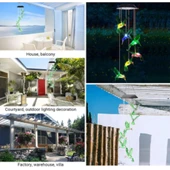 Solar LED Işıklı Kuşlu Bahçe Dekoru 6 LED'li  Renkli Işık - 2