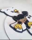 Taraftar Beşiktaş BJK Kara Kartal Siyah Beyaz Çocuk Bebek Yeni Doğan Kapı Duvar Dolap Süsü Hediye - 3