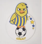 Taraftar FB Kanarya Sarı Lacivert Çocuk Bebek Yeni Doğan Kapı Duvar Dolap Süsü Hediye - 2