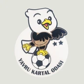 Taraftar BJK Kara Kartal Siyah Beyaz Çocuk Bebek Yeni Doğan Kapı Duvar Dolap Süsü Hediye - 1