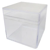 Kutu Akrilik Kare Şeffaf Hediyelik (12 ADET) Hediyelik ve Özel Gün Sunumları İçin Şık Seçim - 1