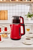 Karaca Mega Tea 1501 Cam Çay Makinesi Cherry Red 1500 W - 1
