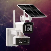 O-KAM OKAM 3920 6MP SOLAR 2 KAMERALI PTZ SİM KART DESTEKLİ GECE GÖRÜŞLÜ GÜNEŞ ENERJİLİ GÜVENLİK KAMERASI - 1