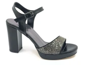 Feles Taşlı Platform Tek Bant Topuklu Kadın Abiye Ayakkabı thumbnail 4