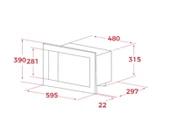 TEKA MB 620 BI WH BEYAZ 20 LT. ANKASTRE MİKRODALGA FIRIN thumbnail 5