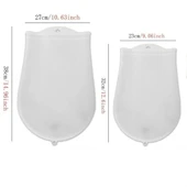 Orta Hamur Torbası Silikon Şeffaf Hamur Yoğurma Torbası Ekmek Makarna Mantı  Hamuru Kolay Yo thumbnail 4