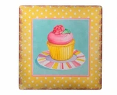 Decotown Duvar Panosu 40*40 Cup Cake Muffin Motifli Duvar Süsü - 3