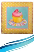 Decotown Duvar Panosu 40*40 Cup Cake Muffin Motifli Duvar Süsü - 2