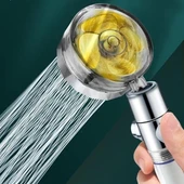 Turbo Pervaneli ve Filtreli Su Tasarruflu 360 Derece Dönebilen Tazyikli Duş Başlığı - 3