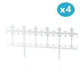 Omnipazar SY-5990 Klasik Plastik Bahçe Çiti 86x38 cm 4'lü Set - 1