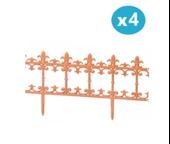Omnipazar SY-5990 Klasik Plastik Bahçe Çiti 86x38 cm 4'lü Set - 5