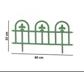 Omnipazar SY-5992 Estate Plastik Bahçe Çiti 60x32 cm 4'lü Set - 2