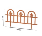 Omnipazar SY-5992 Estate Plastik Bahçe Çiti 60x32 cm 4'lü Set - 6