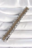 316L Çelik Gold Gümüş Renk Zincir Model Erkek Bileklik - TJ-EB3720 - 2