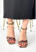 Lanja Leopar Süet Bordo Rugan Detaylı Ayakkabı - 2