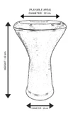 Sepette Müzik Mısır Darbuka Siyah Erzincan Ustasından El Işlemeli - 4
