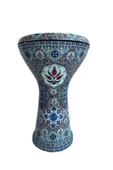 Profesyoneller Için Döküm Mısır Darbuka – 3 Kg, Iznik Çinisi Işlemeli - Gigbag Çanta Hediyeli - 2