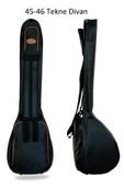 45-46 Tekne Uzun Sap Divan Bağlama Saz Kılıfı Taşıma Çantası Gigbag Softcase - Donizetti - 1
