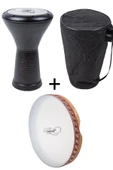 Ritim Ustalarına Özel Bendir 42 Cm Ve Siyah Mısır Darbuka Kılıf - Kargo Fiyat Avantajlı Ürün - 1