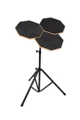 Bateri Davul Drum Pratik Çalışma Pedi Ve Standı Baget 3'lü Set Çantalı - 1