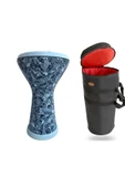Profesyoneller Için Döküm Mısır Darbuka Ağırlık ( 4 Kg Geometrik Desen Gri ) Gigbag Çanta - 1